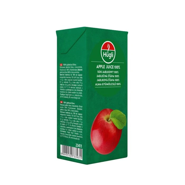 100% apple juice main product photo