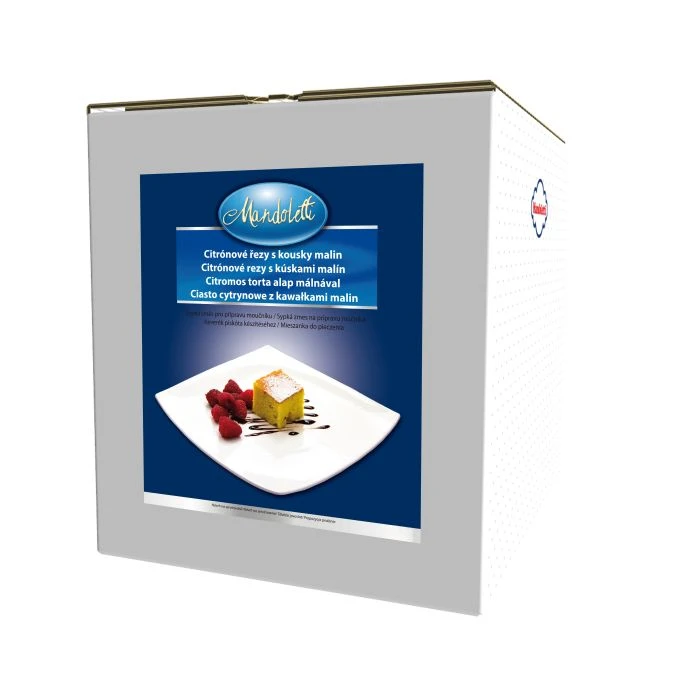 Citrónové řezy s kousky malin main product photo